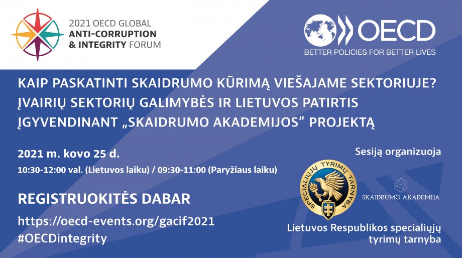Diskusija apie „Skaidrumo akademiją“ ir skaidraus viešojo sektoriaus kūrimą