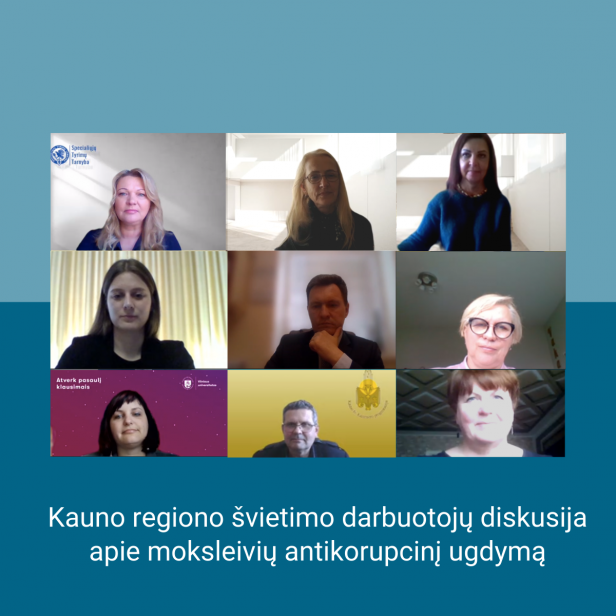 Daugiau kaip 100 Kauno regiono švietimo darbuotojų diskutavo apie moksleivių skaidrumo ugdymą