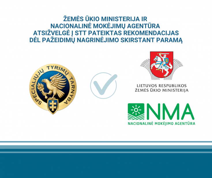 Atsižvelgta į STT rekomendacijas nagrinėjant pažeidimus dėl paramos skirstymo