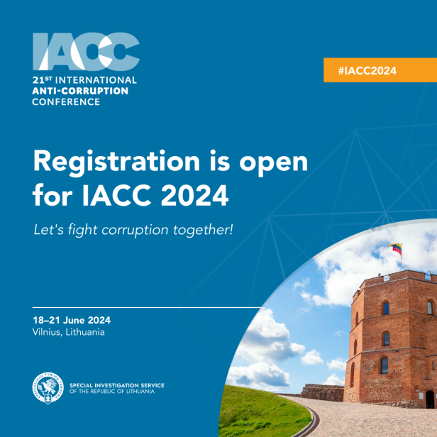 Registration for the International Anti-Corruption Conference 2024 in Vilnius, Lithuania, is open 